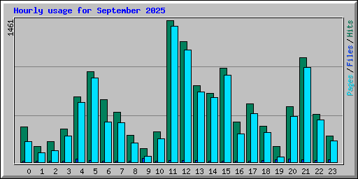 Hourly usage for September 2025