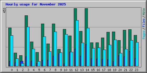 Hourly usage for November 2025
